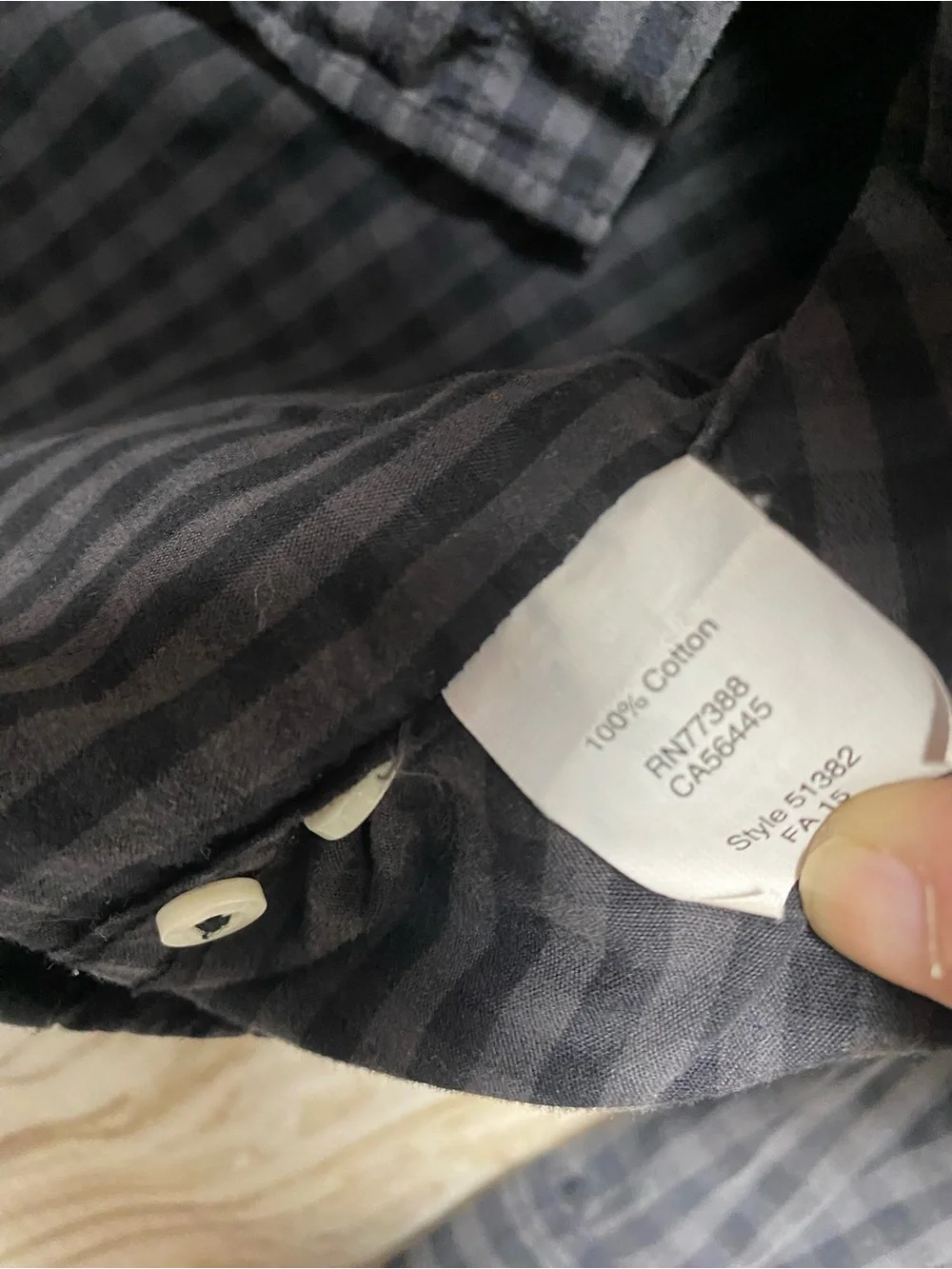 J. Crew Men's Charcoal Navy Check Button-Down Shirt Sz-XL